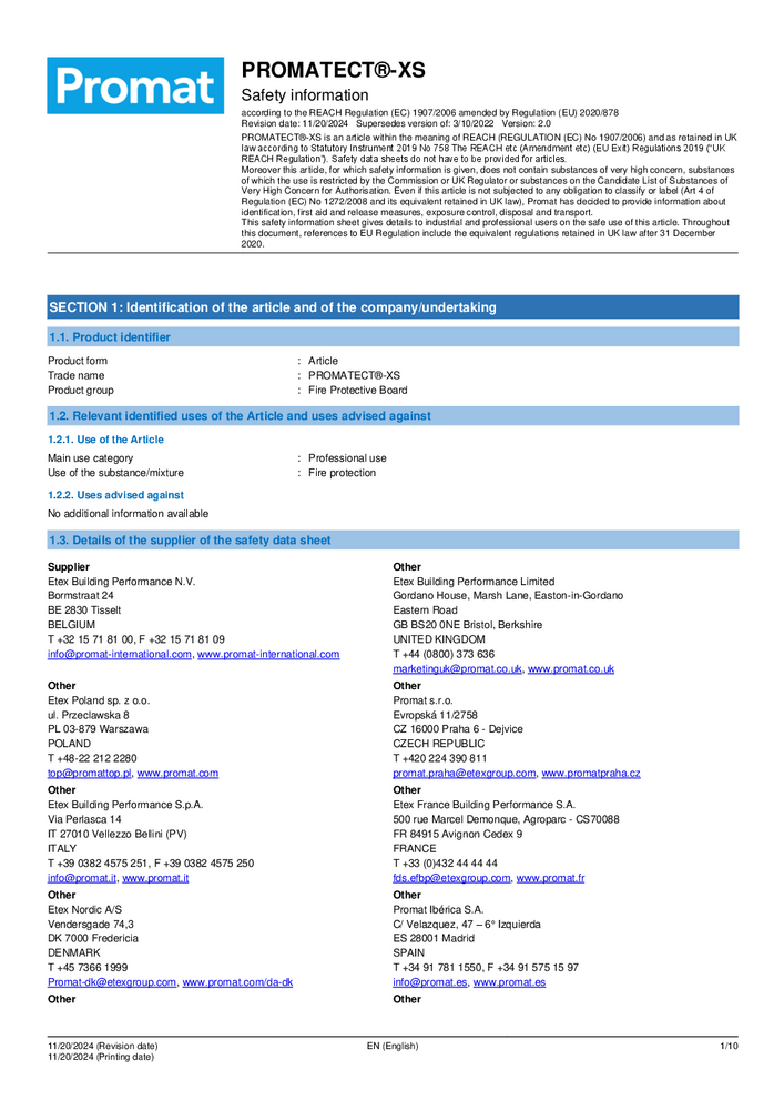 Documentation - Siniat