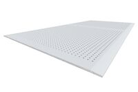 Perforated plasterboard which combines superior sound absorption