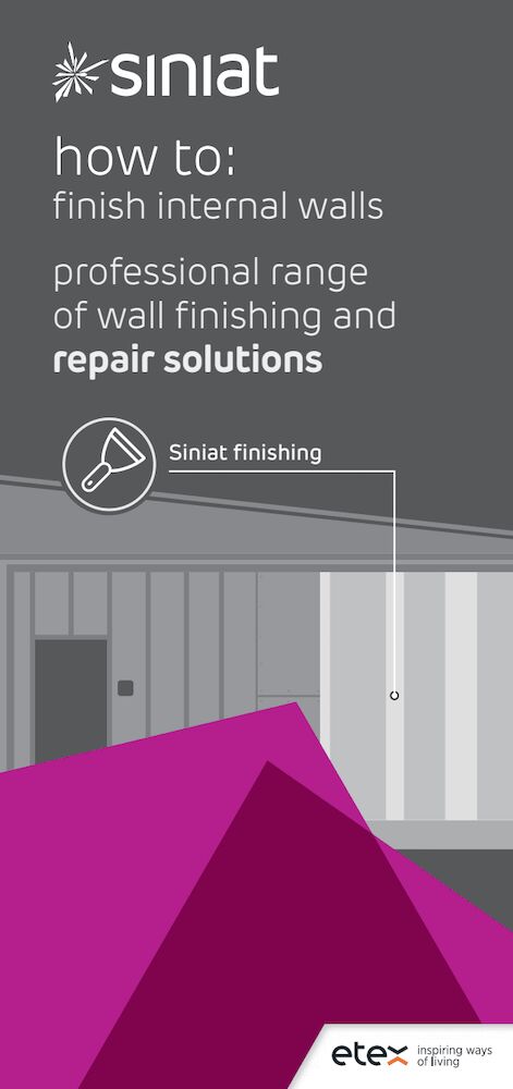 Finish internal walls by tape and jointing - How to brochure