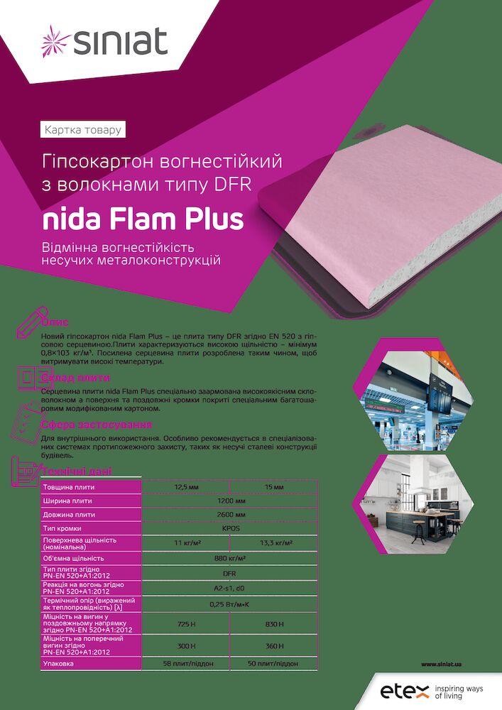 продуктова картка Nida Flam Plus